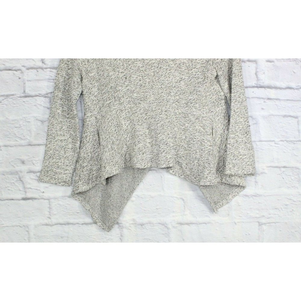 BNCI Blanc Noir White Gray Open Front Shawl Collar Cardigan Sweater XL - Picture 6 of 8